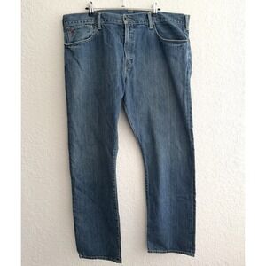 Polo Ralph Lauren Mens Jeans 38x30 Blue Denim Hampton Straight Red Line Overlock